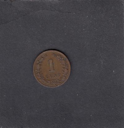 Beschrijving: 1 Cent WILLEM III  